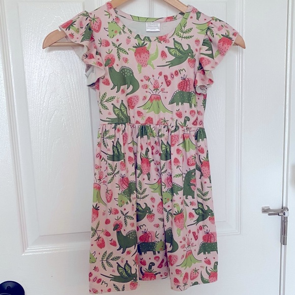 Hanna Andersson Pink Flutter Sleeve Sundress - Picture 1 of 7